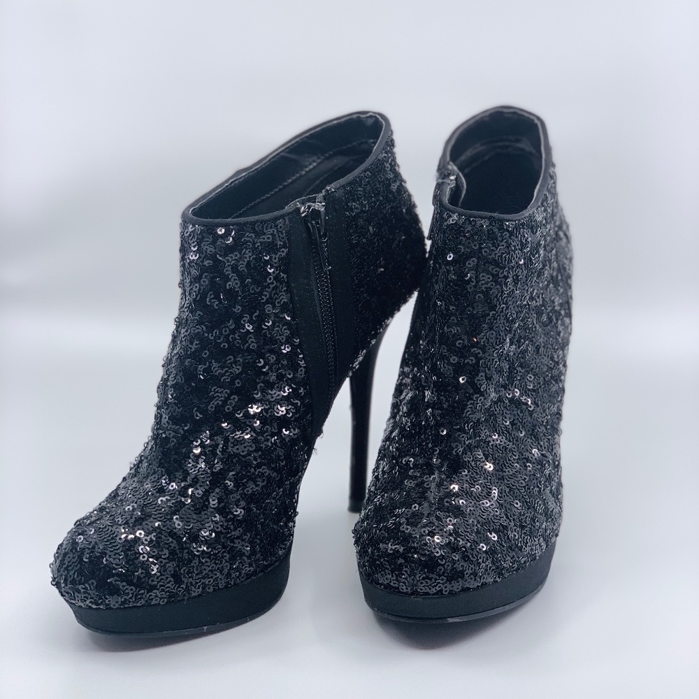 Call it spring sequin sparkly ankle boots stiletto heel